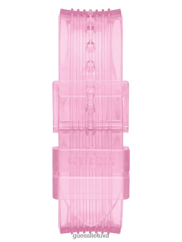 moterys GUESS 6NLN3622 priedas rozinis auksas skaidrus daugiafunkcis laikrodis