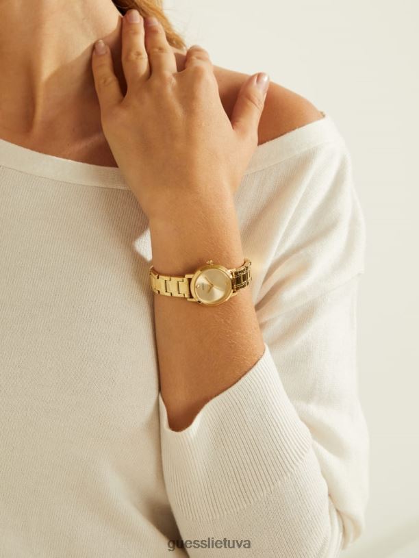moterys GUESS 6NLN3625 priedas auksas Analoginis deimantinis laikrodis