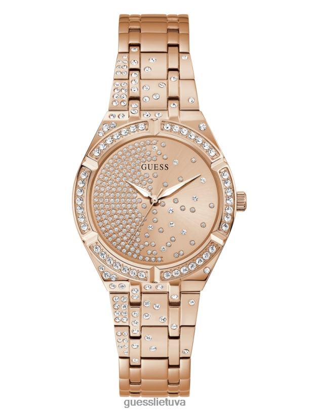 moterys GUESS 6NLN3627 priedas rozinis auksas analoginis laikrodis