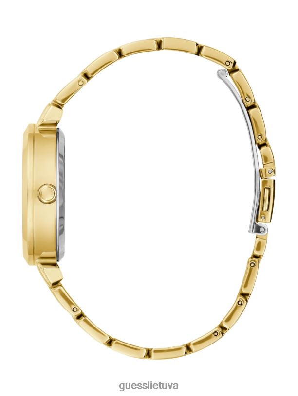 moterys GUESS 6NLN3632 priedas auksas skaidrus analoginis laikrodis