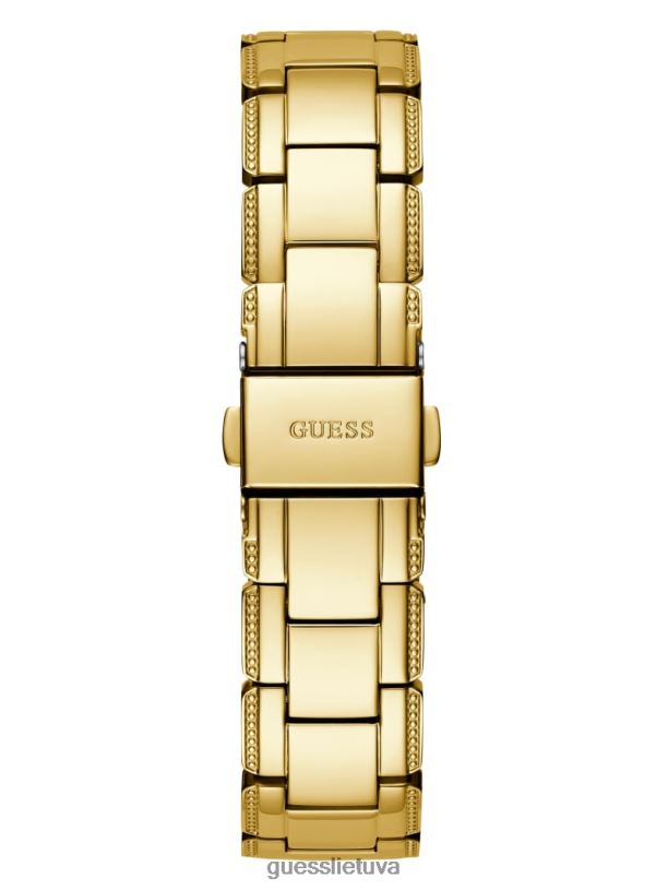 moterys GUESS 6NLN3632 priedas auksas skaidrus analoginis laikrodis