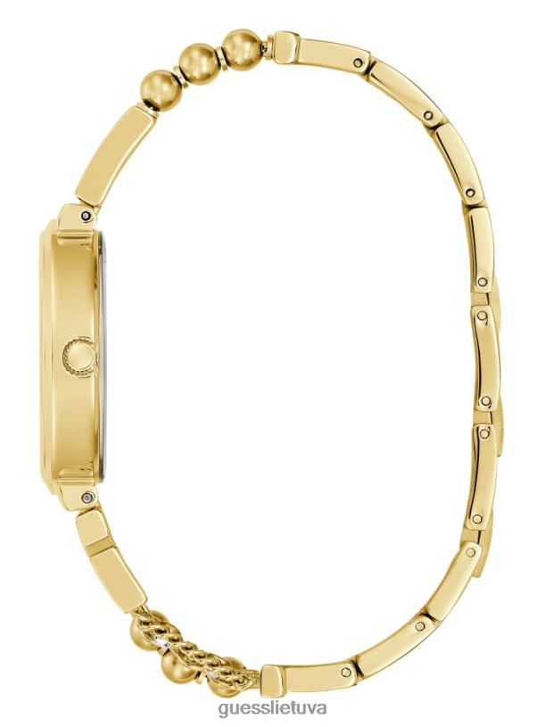moterys GUESS 6NLN3643 priedas auksas mišrios grandinės analoginis laikrodis