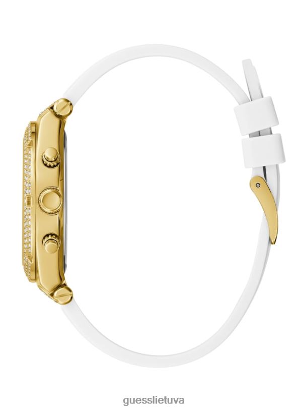 moterys GUESS 6NLN3645 priedas rozinis auksas silikoninis daugiafunkcis laikrodis