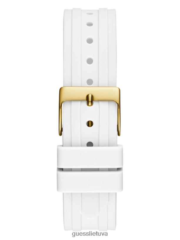 moterys GUESS 6NLN3645 priedas rozinis auksas silikoninis daugiafunkcis laikrodis
