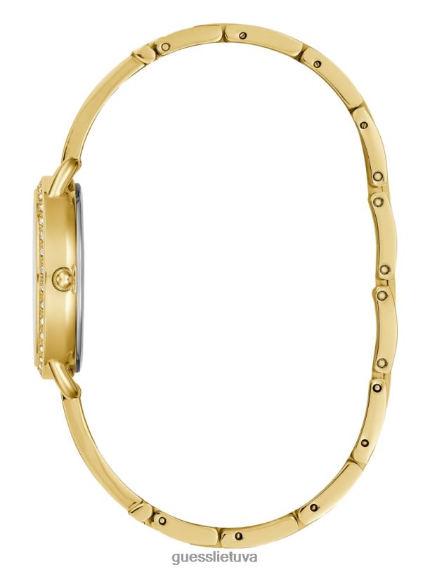 moterys GUESS 6NLN3647 priedas auksas krištolo analoginis laikrodis
