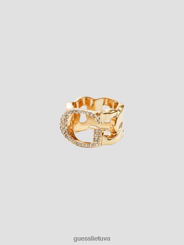 moterys GUESS 6NLN3903 priedas auksas kalnų krištolinis g žiedas