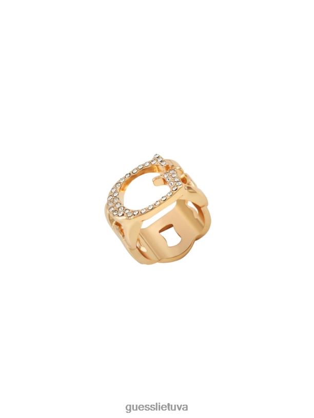 moterys GUESS 6NLN3903 priedas auksas kalnų krištolinis g žiedas