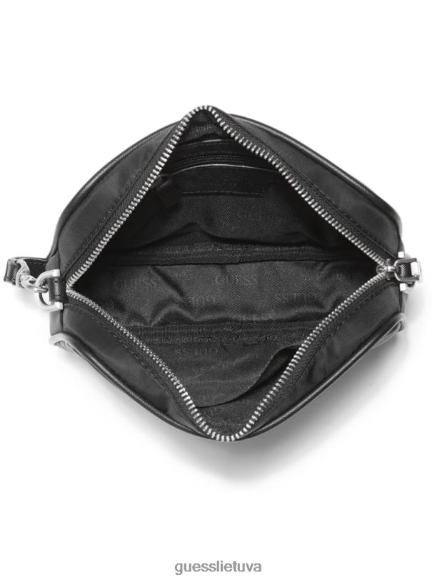 moterys GUESS 6NLN3202 krepšiai juodas gėlių raštas certosa mažas būtinumo krepšys
