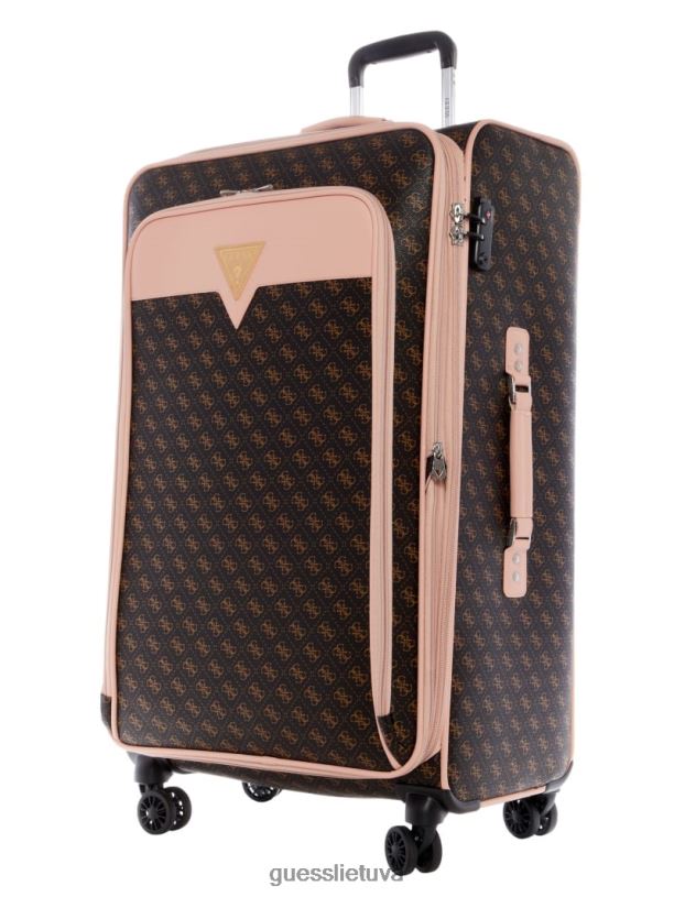 moterys GUESS 6NLN3229 krepšiai rudas olson spinner lagaminas