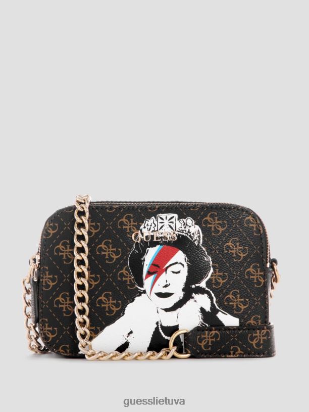 moterys GUESS 6NLN2894 krepšiai bleu/la bamba prausiklis queen quattro g logotipo fotoaparato krepšys