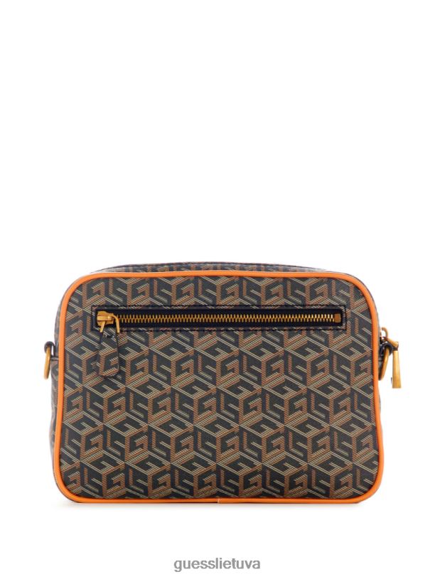 moterys GUESS 6NLN2914 krepšiai juodas Auksas vikky fotoaparato krepšys