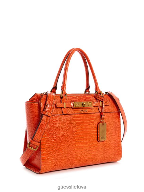 moterys GUESS 6NLN3320 krepšiai oranžinė raffie carryall