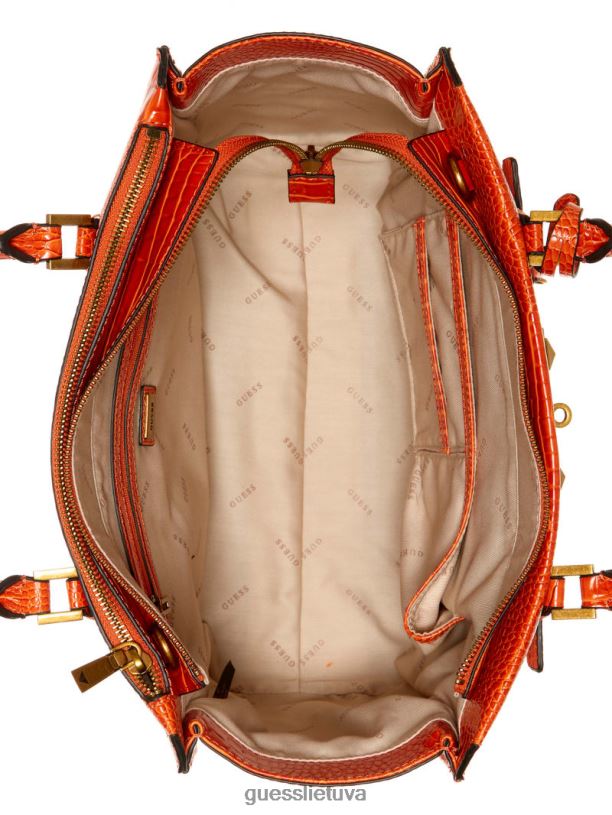 moterys GUESS 6NLN3320 krepšiai oranžinė raffie carryall