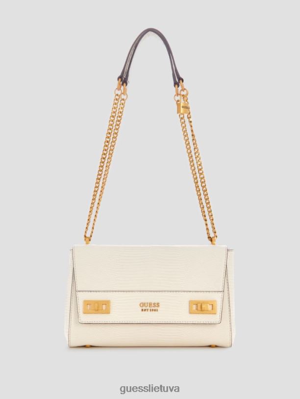 moterys GUESS 6NLN2762 krepšiai baltas katey lizard konvertuojamas krepšys