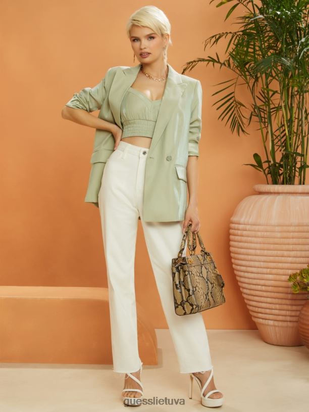 moterys GUESS 6NLN2760 krepšiai šalavijas Katey gyvatės odos prabangus kuprinė