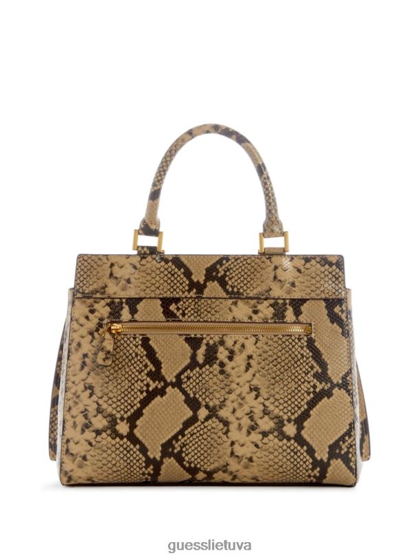 moterys GUESS 6NLN2760 krepšiai šalavijas Katey gyvatės odos prabangus kuprinė