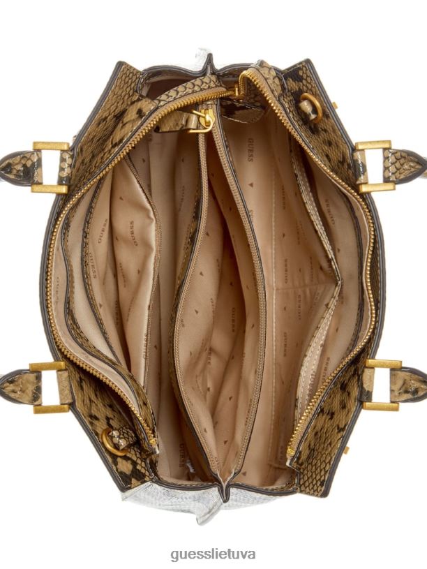 moterys GUESS 6NLN2760 krepšiai šalavijas Katey gyvatės odos prabangus kuprinė