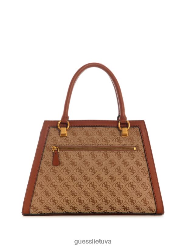 moterys GUESS 6NLN2769 krepšiai lelijos žalia Stephi Jacquard logotipas merginai kuprinė