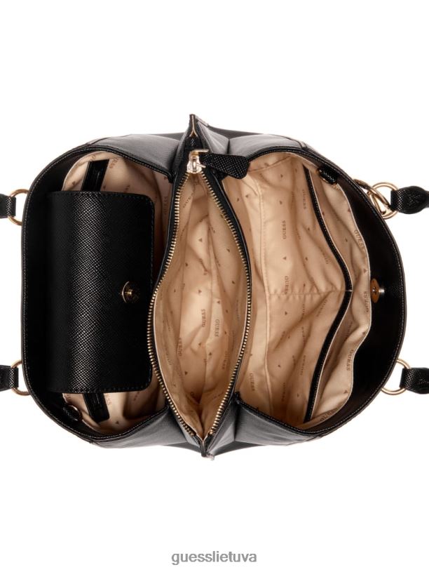 moterys GUESS 6NLN2823 krepšiai juodas gėlių raštas noelle draugės kuprinė