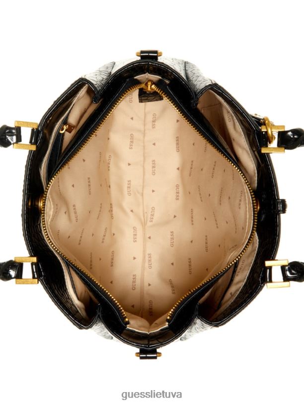 moterys GUESS 6NLN2826 krepšiai juodas gėlių raštas james Croc draugės kuprinė