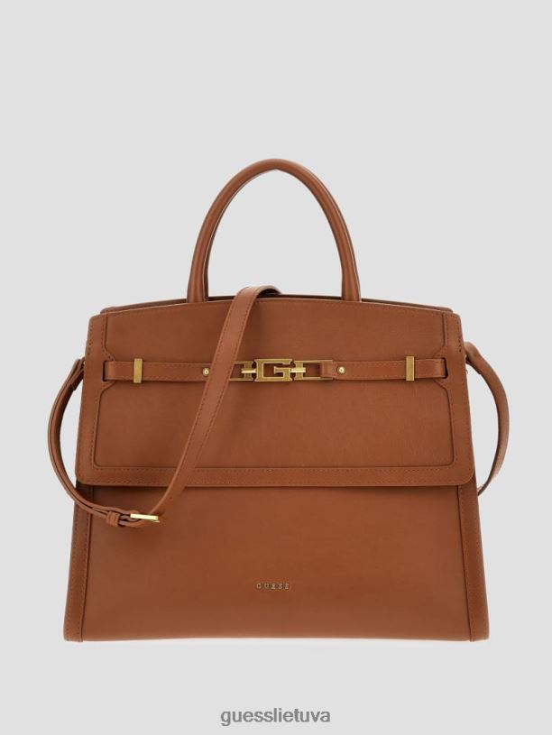 moterys GUESS 6NLN2828 krepšiai konjako Cristina vidutinė odinė kuprinė