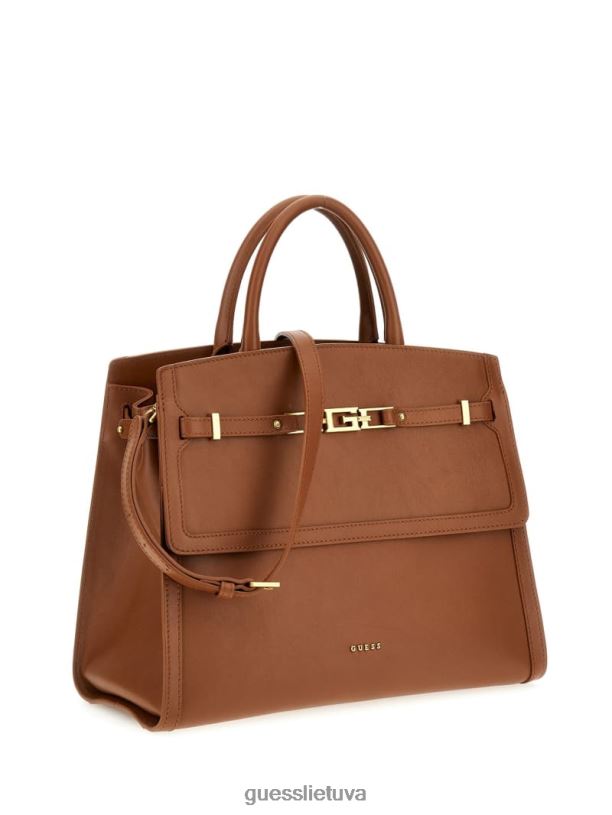 moterys GUESS 6NLN2828 krepšiai konjako Cristina vidutinė odinė kuprinė