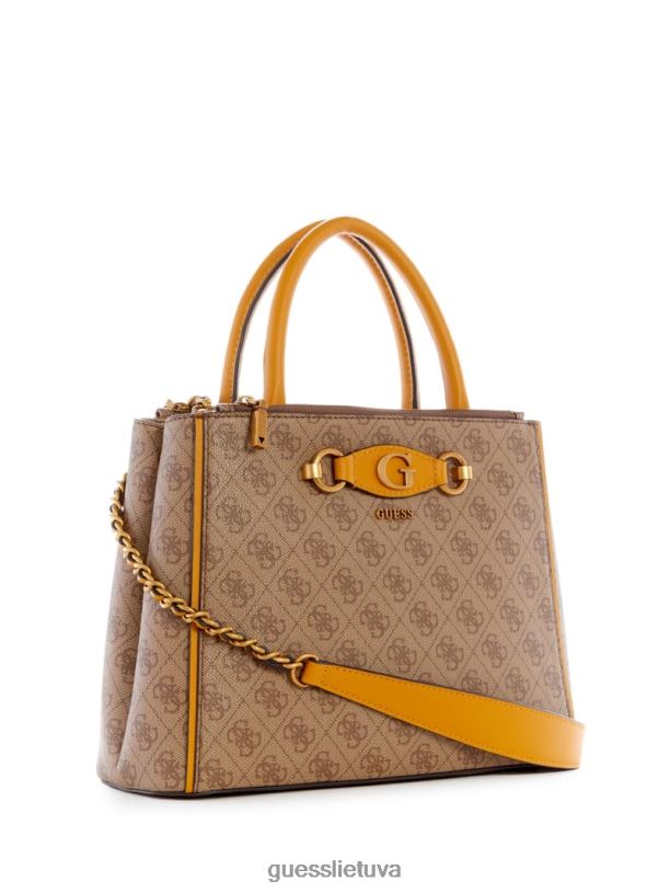 moterys GUESS 6NLN2892 krepšiai geltona / citrinos geltona izzy logotipo statuso kuprinė