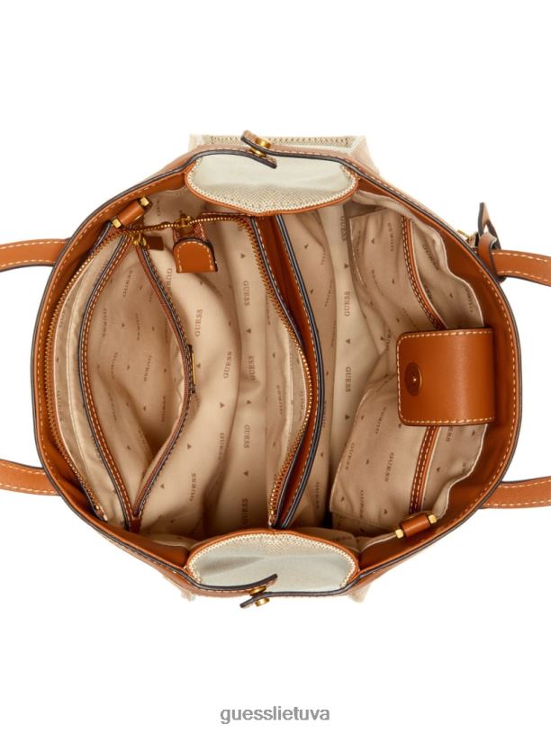 moterys GUESS 6NLN3263 krepšiai konjako Jovie Society kuprinė