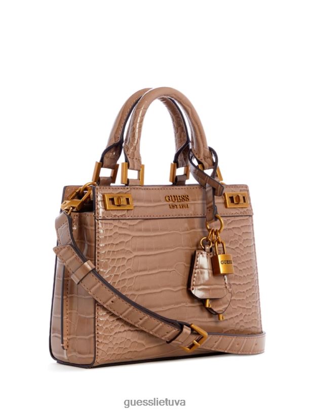 moterys GUESS 6NLN3285 krepšiai lelijos žalia Katie mini Croc kuprinė
