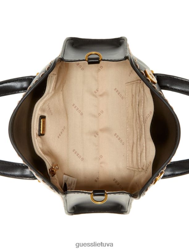 moterys GUESS 6NLN3290 krepšiai juodas stephi mini kuprinė