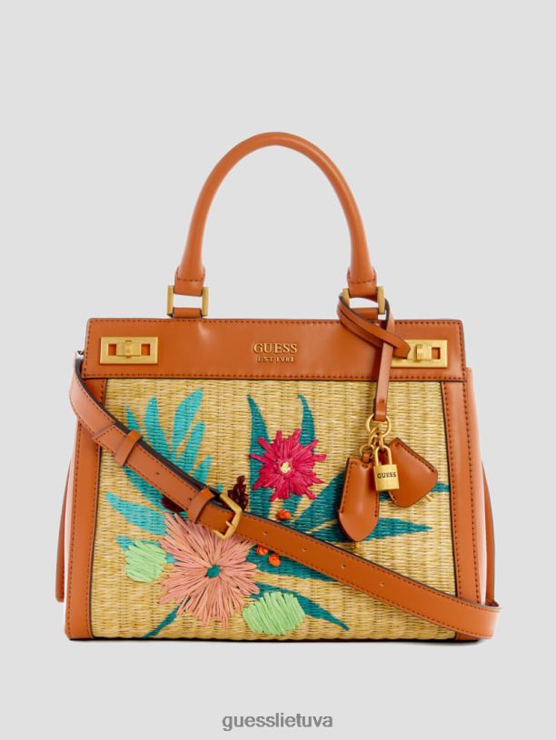 moterys GUESS 6NLN3294 krepšiai bleu/nautic wah Katey Straw prabangi rankinė