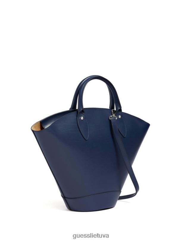 moterys GUESS 6NLN3299 krepšiai karinis jūrų laivynas Jary odinė vidutinė kuprinė