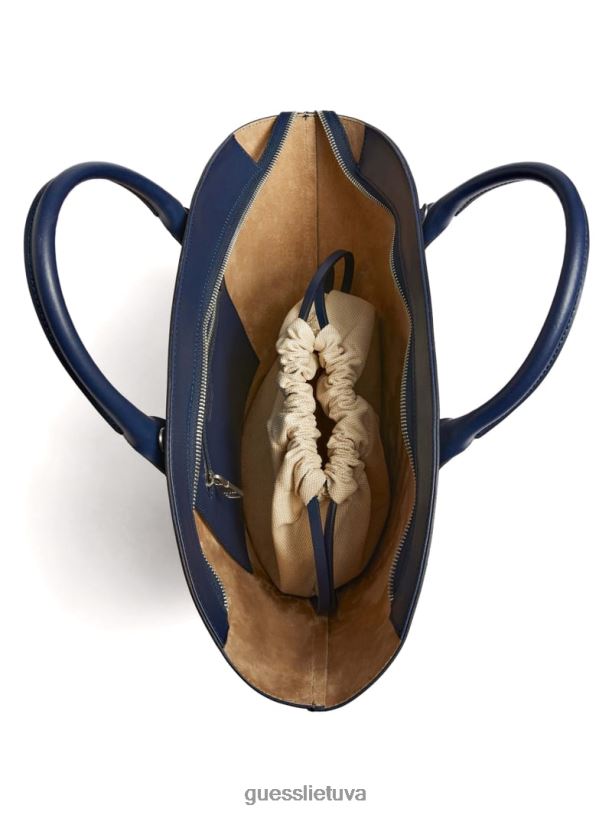 moterys GUESS 6NLN3299 krepšiai karinis jūrų laivynas Jary odinė vidutinė kuprinė