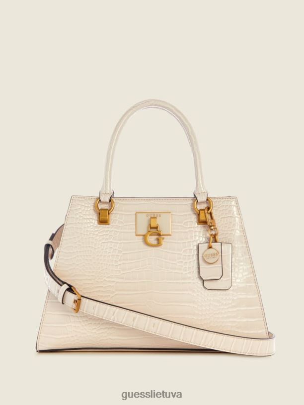 moterys GUESS 6NLN3304 krepšiai baltas Stephi Croc draugės kuprinė
