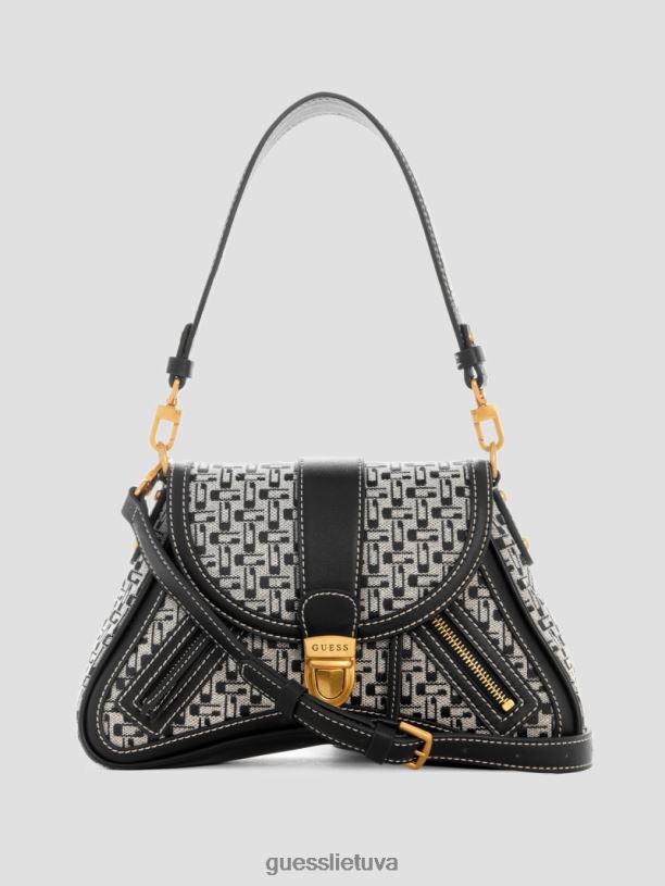 moterys GUESS 6NLN2846 krepšiai žiedas belle vintage atlenkiamas per petį krepšys