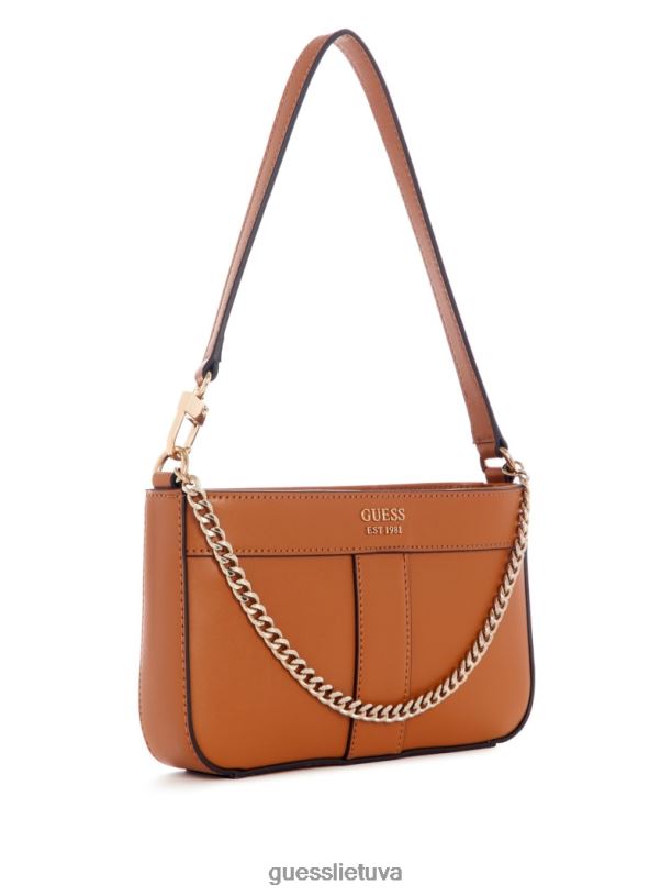 moterys GUESS 6NLN3029 krepšiai konjako katey mini krepšys ant pečių