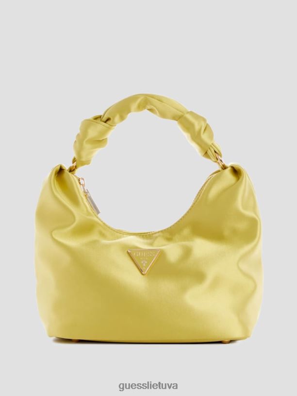 moterys GUESS 6NLN3036 krepšiai geltona Velina satino valkata