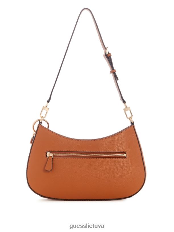 moterys GUESS 6NLN3051 krepšiai lengvas konjakas noelle pečių krepšys