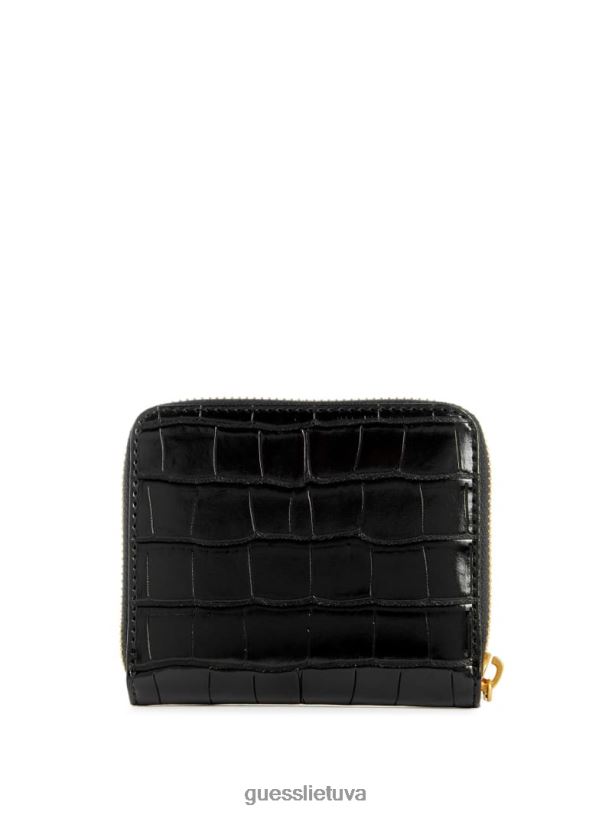 moterys GUESS 6NLN3128 krepšiai juodas gėlių raštas james Croc maža piniginė su užtrauktuku