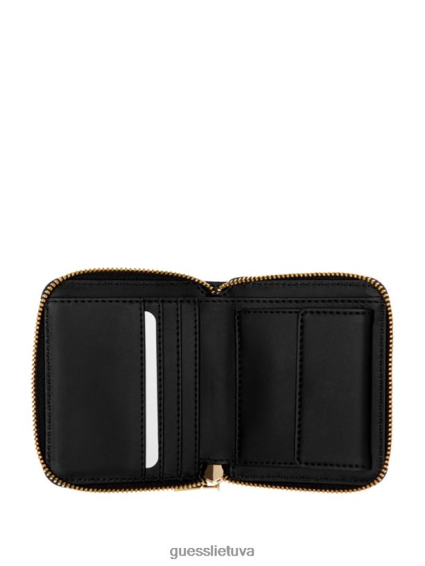 moterys GUESS 6NLN3128 krepšiai juodas gėlių raštas james Croc maža piniginė su užtrauktuku