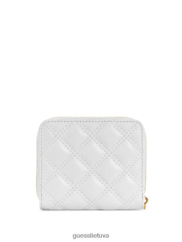 moterys GUESS 6NLN3137 krepšiai baltas multi giully maža piniginė su užtrauktuku