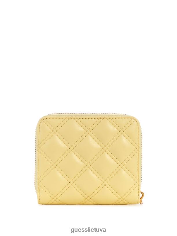moterys GUESS 6NLN3142 krepšiai geltona giully maža piniginė su užtrauktuku