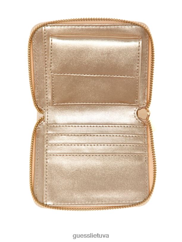 moterys GUESS 6NLN3142 krepšiai geltona giully maža piniginė su užtrauktuku