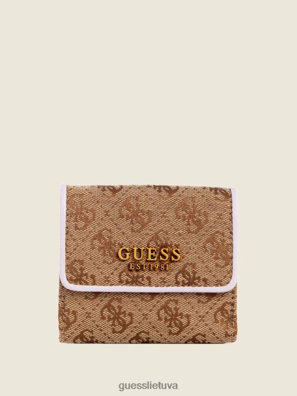 moterys GUESS 6NLN3166 krepšiai latte / alyvinė aviana petite piniginė