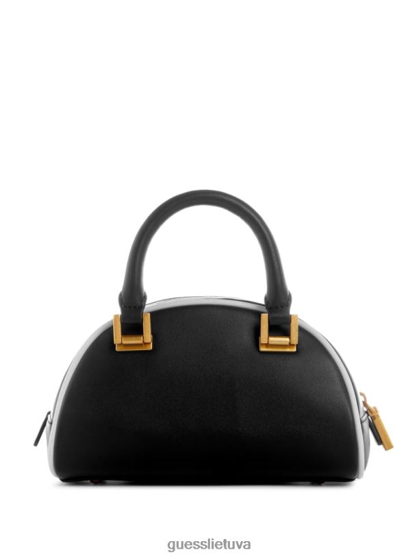 moterys GUESS 6NLN2756 krepšiai juodas gėlių raštas švelnus mini boulingas