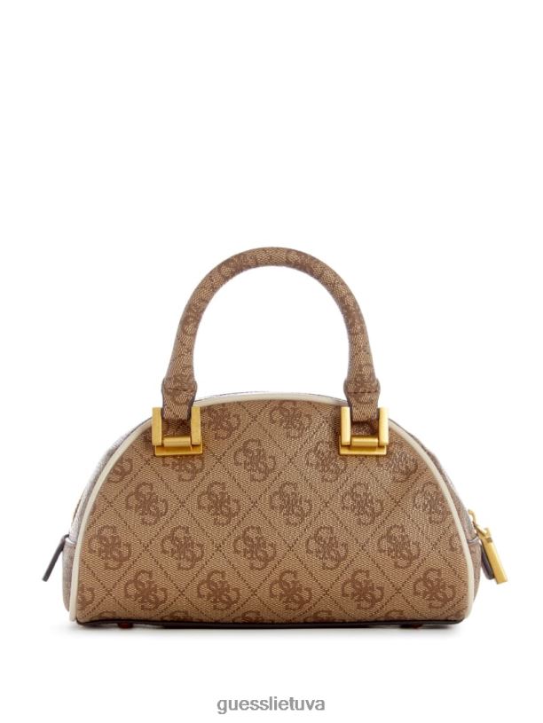 moterys GUESS 6NLN2757 krepšiai latte logotipas mildred quattro g mini boulingas