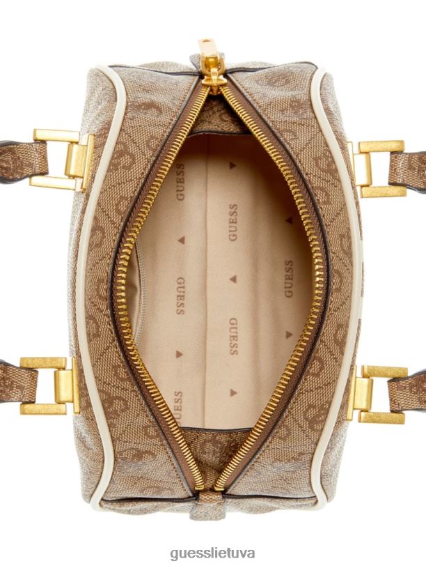 moterys GUESS 6NLN2757 krepšiai latte logotipas mildred quattro g mini boulingas
