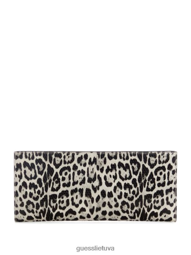 moterys GUESS 6NLN2962 krepšiai juodas su perforatoriumi centrinės pakopos leopardo sankaba