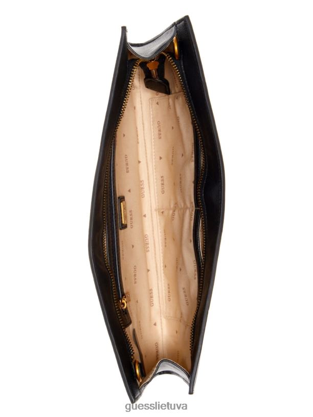 moterys GUESS 6NLN3059 krepšiai juodas gėlių raštas centrinės pakopos sankaba