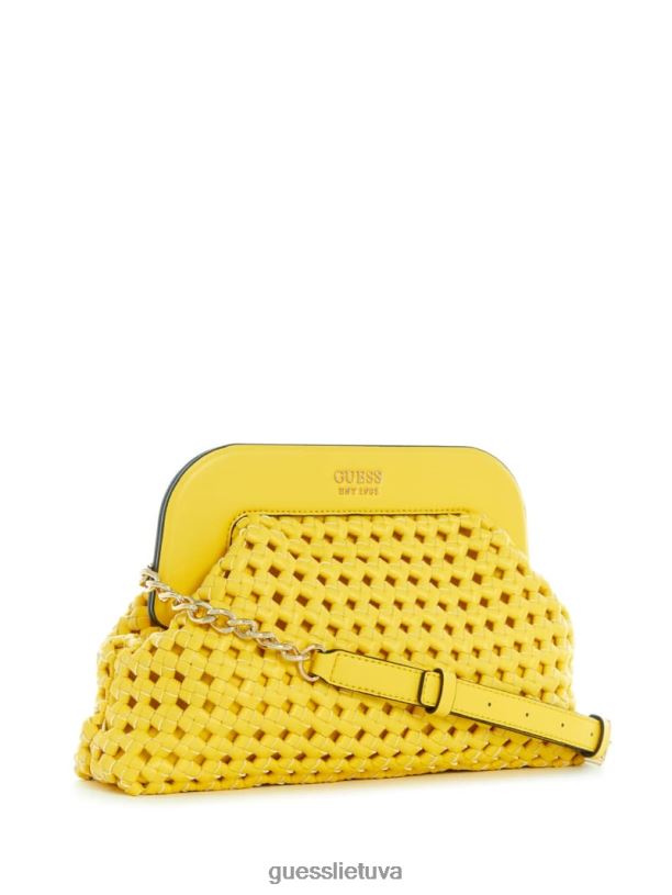 moterys GUESS 6NLN3316 krepšiai geltona sicilia rėmo sankaba